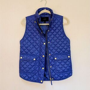 J Crew Quilted Shiny Field Puffer Vest Size XS